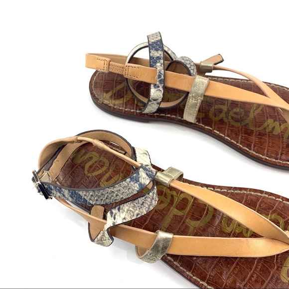 Sam Edelman Garrick Ankle Strap Thong Sandals 7.5 - Picture 4 of 8